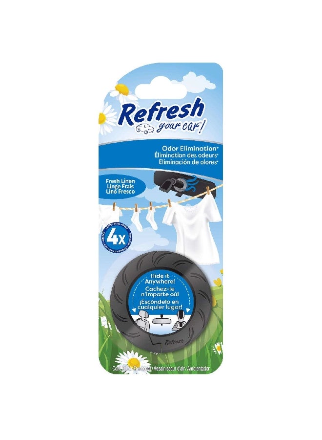 ريفريش يور كار عطر هواء للسيارة بمشبك للفتحات برائحة الكتان الطازجة أسود 20 × 9 × 10 سم RDR201-1AME - Image 1