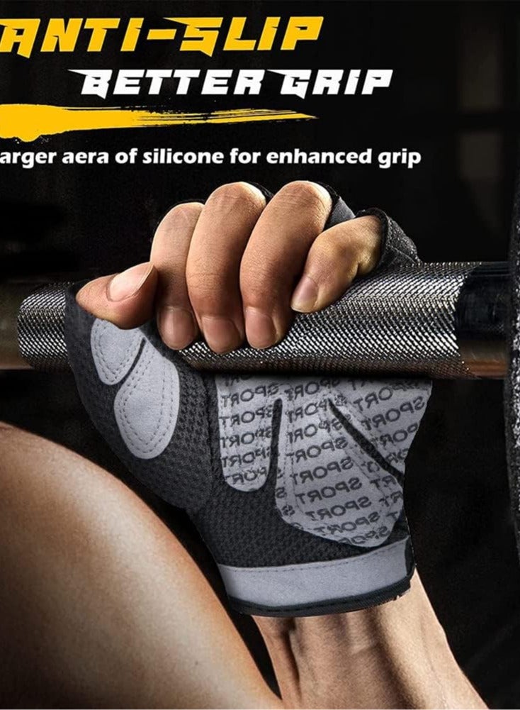 Cuken Gym Hand Gloves with Anti-Skid and Wear-Resistant, Comfortable Exercise Gloves and Breathable Gym Gloves with Velcro, Weight Lifting Gloves with Wear Easily (L) - Image 5