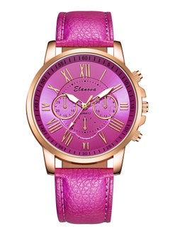 Elanova Leather Analog Wrist Watch 