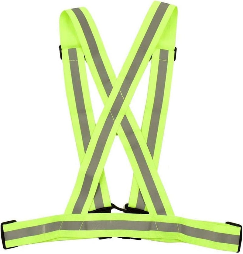 Spartan Reflective Cycling Safety Vest – High Visibility Neon Green Lightweight Mesh with Adjustable Straps, Breathable Design for Night Riding, Running & Outdoor Safety Gear | SP-9037 - Image 2