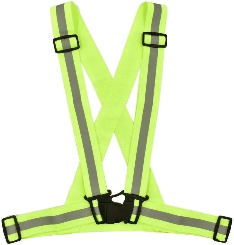 Spartan Reflective Cycling Safety Vest – High Visibility Neon Green Lightweight Mesh with Adjustable Straps, Breathable Design for Night Riding, Running & Outdoor Safety Gear | SP-9037 - Image 1