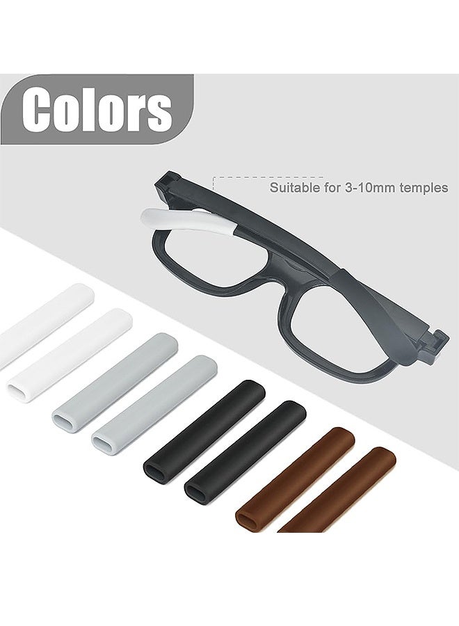 MXN 4 Pairs Silicone Glasses Ear Grip, Anti-slip Eyeglasses Ear Cushion Retaine, Suitable for Men Women Kid Sports Work and Study  - Image 3