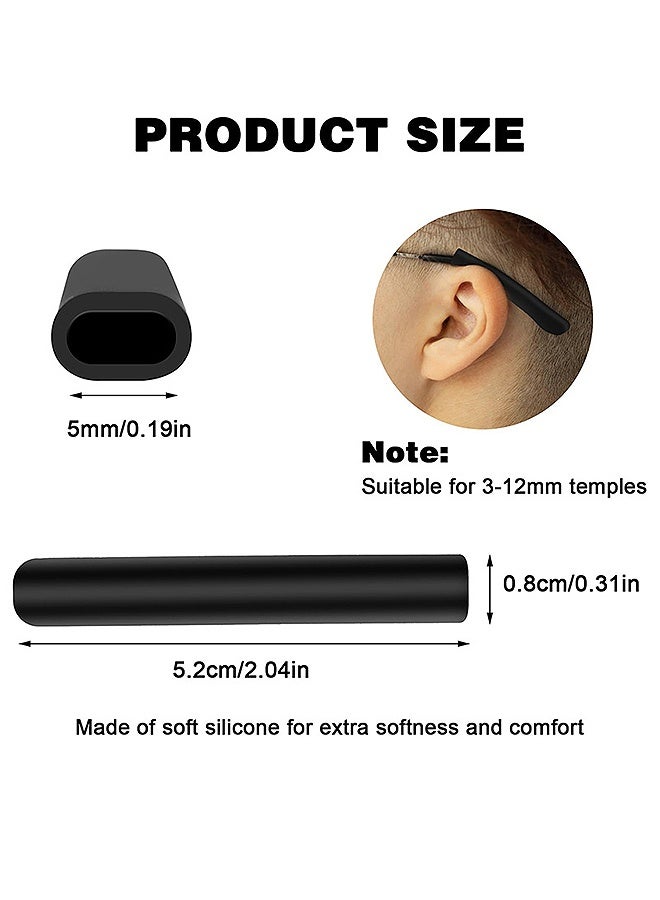 MXN 4 Pairs Silicone Glasses Ear Grip, Anti-slip Eyeglasses Ear Cushion Retaine, Suitable for Men Women Kid Sports Work and Study  - Image 2