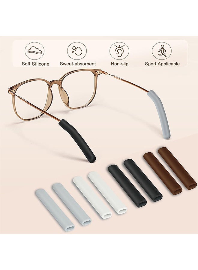 MXN 4 Pairs Silicone Glasses Ear Grip, Anti-slip Eyeglasses Ear Cushion Retaine, Suitable for Men Women Kid Sports Work and Study  - Image 5