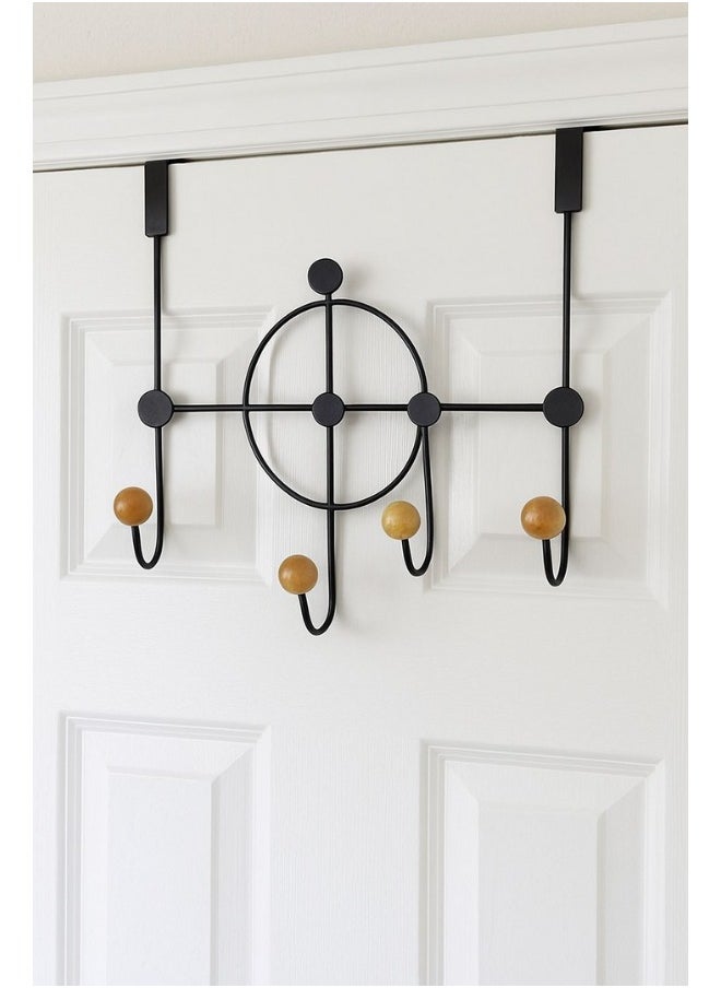 Coat Hangers - Over The Door Hooks - Metal Heavy Duty Door Hanger for Coats Robes Hats Clothes Towels - Hanging Towel Rack Organizer - Easy Install Space Saving Bathroom Hooks  - Image 1