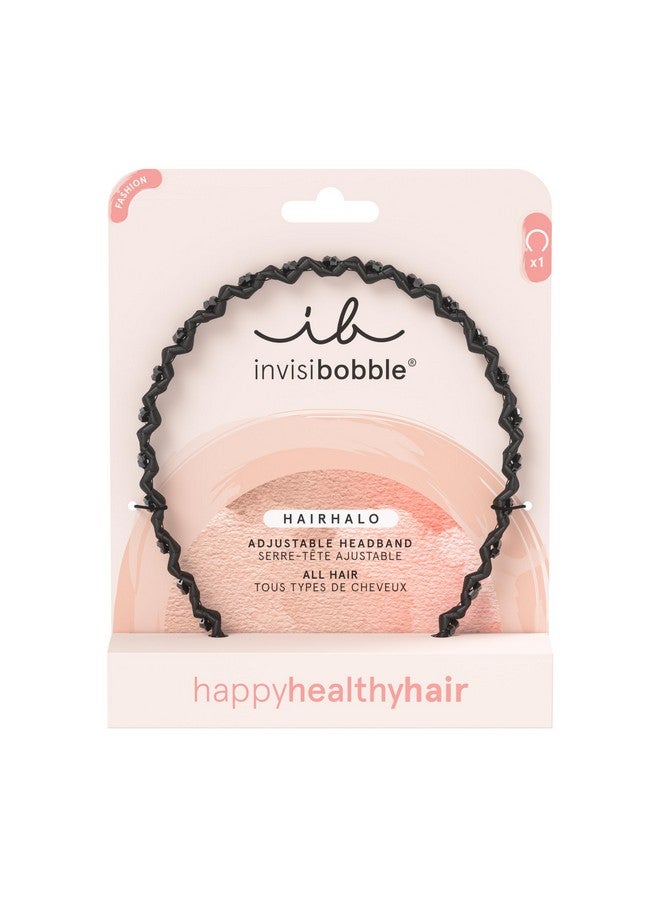 invisibobble Hairhalo The Adjustable Headband True Dark Sparkle Hairbands Made For Everyone Individually Adapted To The Shape Of The Head And Worn All Day With No Pain Or Uncomfortable Pressure - Image 1