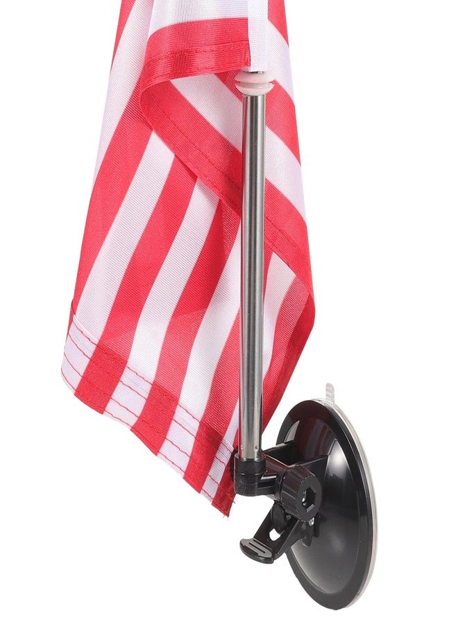 BESTOYARD Car Flag with Flagpole Mount & American, 20" Removable Flagpole, 15" USA Flag Pole Fixed Window Suction Cup Mount For Most Vehicle Window - Image 5