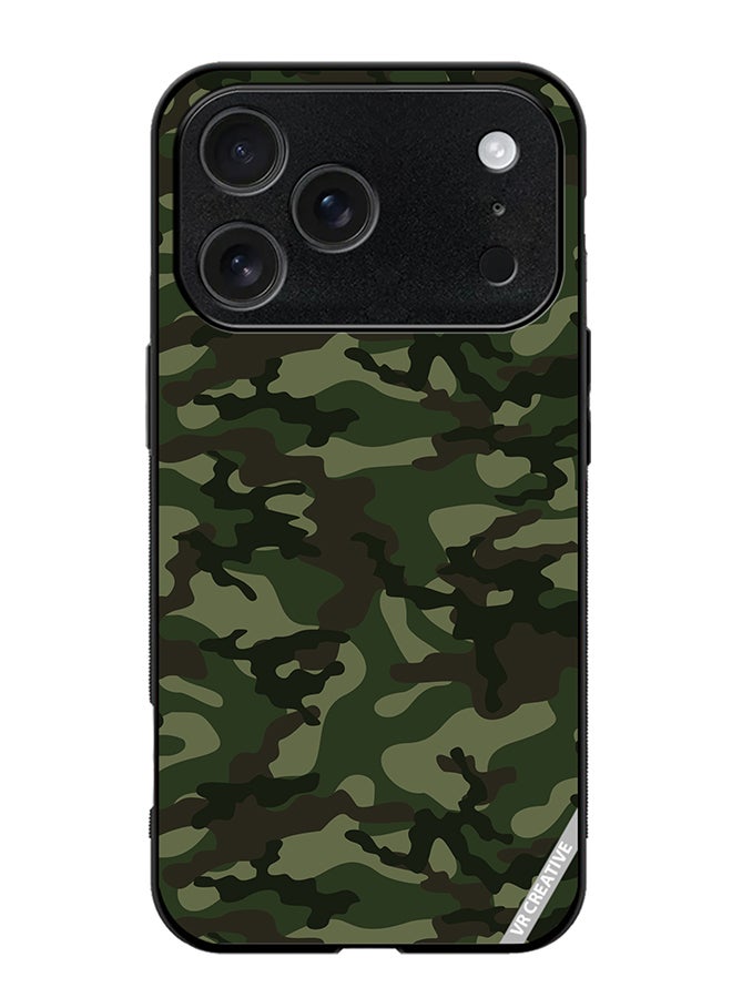 VR CREATIVE Protective Case Cover For Apple iPhone 17 Pro Max Camouflage Green Design Multicolour