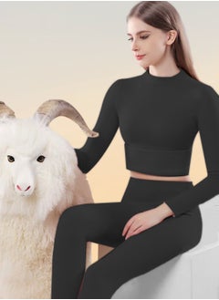 Generic Thermal Underwear for Women with Fleece Lined, Base Layer Women Cold Weather Top Bottom  - Image 1