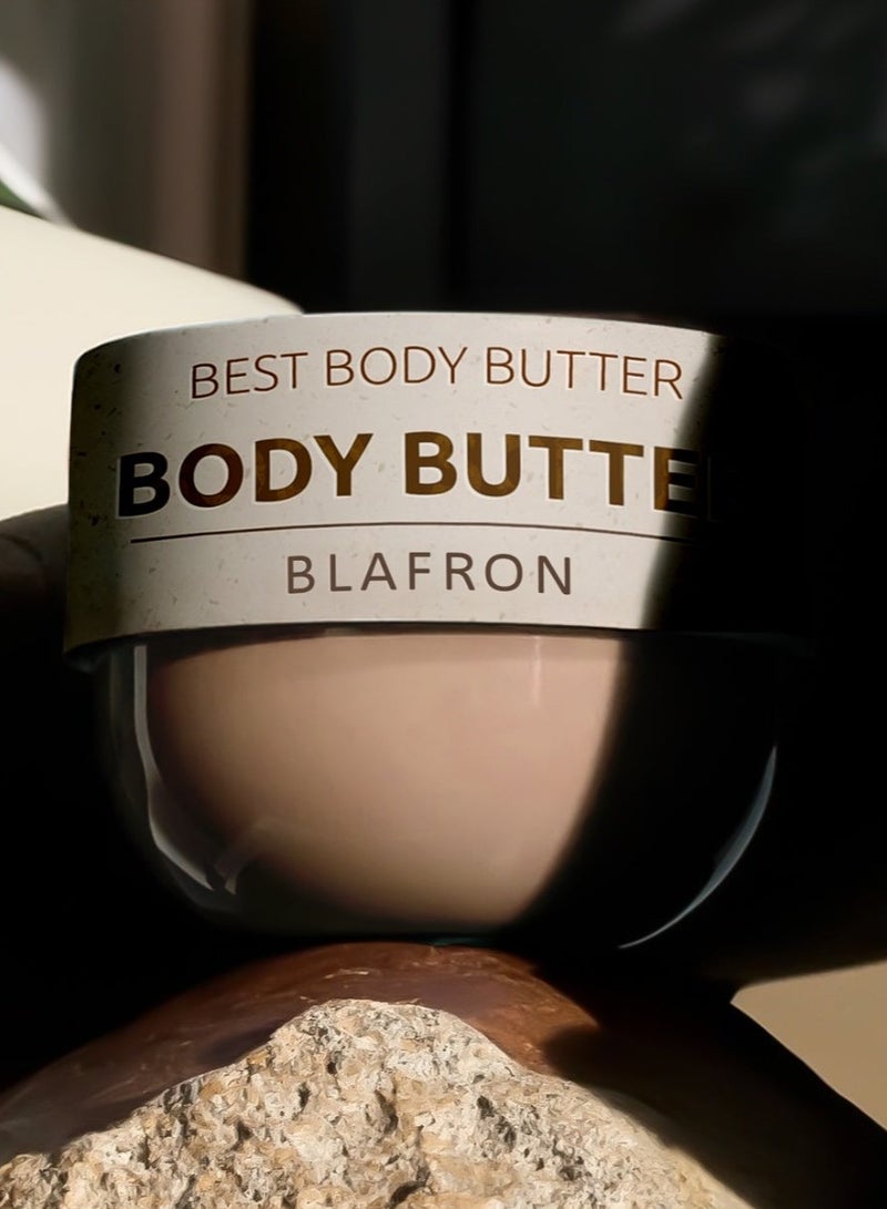 ZONA Luxury Body Butter Inspired by Byredo Black Saffron Deep Hydration and Radiant Glow Blafron 230 ml - Image 3