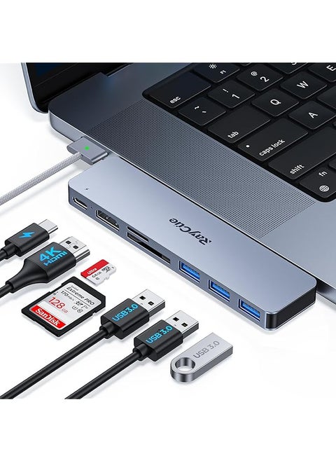 Usb C Adapter Hdmi Hub For Macbook Pro Air M1 M2M3 2023 2022 2021 13"15"16" Usb C To Hdmi Mac Accessories Multiport Dongle With 4K Hdmi Thunderbolt 3 3 Usb A 3.0 Data Ports Sd And Tf Card Reader