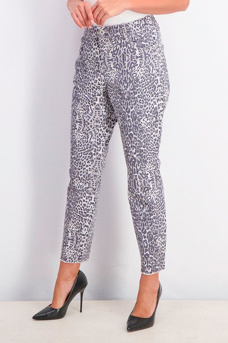 INC Women Animal,Print Curvy,Fit Skinny Jeans, Snow Leopard - Image 3
