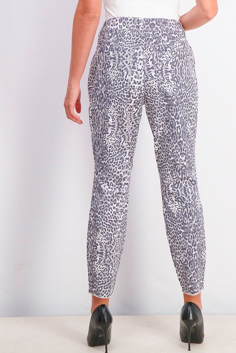 INC Women Animal,Print Curvy,Fit Skinny Jeans, Snow Leopard - Image 2