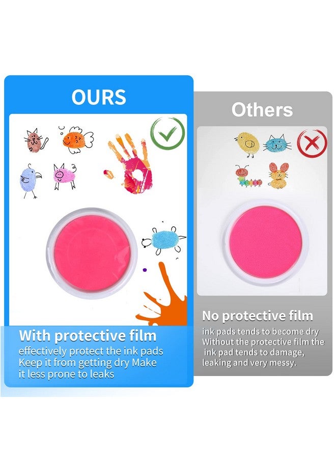 MoloTAR 8 Colors Rainbow Washable Large Ink Pads For Rubber Stamps Kids (Pack Of 8) - Image 4