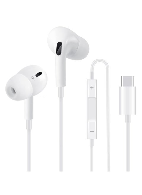 Usb C Headphone Type C Earbuds Wired Earphones With Microphone And Volume Control In Ear Earbud Noise Isolating For Google Pixel Oneplus Samsung Galaxy Ipad Pro And Macbook