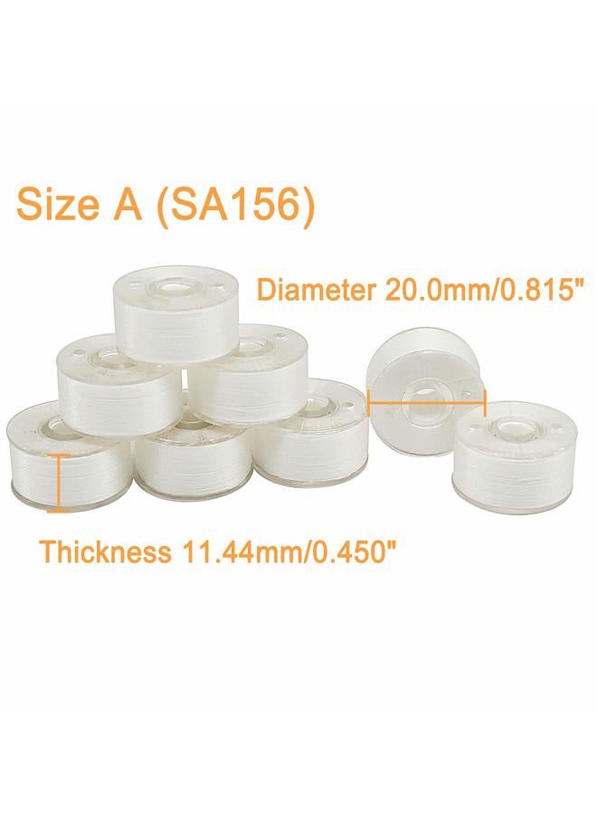 New Brothread 144pcs White 70D/2(60WT) Prewound Bobbin Thread Plastic Size A SA156 Embroidery Sewing - Image 3