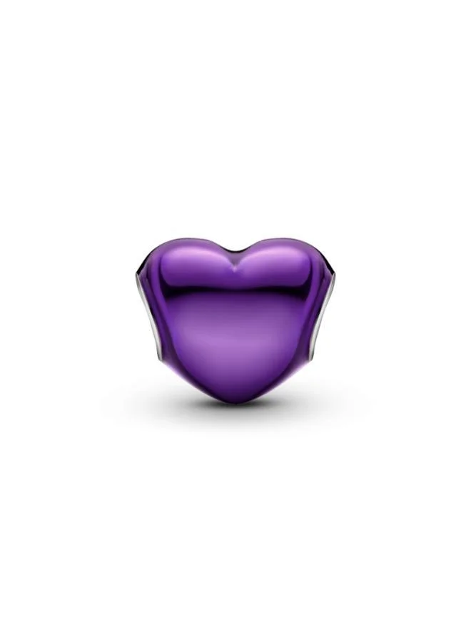 PANDORA Metallic Purple Heart Charm