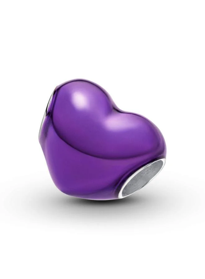 PANDORA Purple Metallic Purple Heart Charm for Women | Best Price UAE