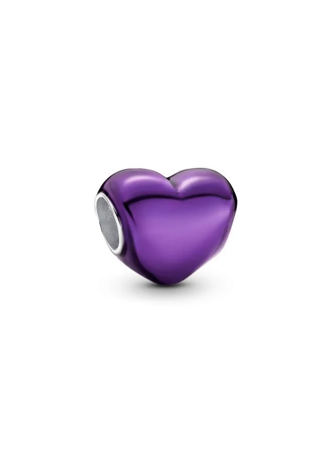 PANDORA Metallic Purple Heart Charm
