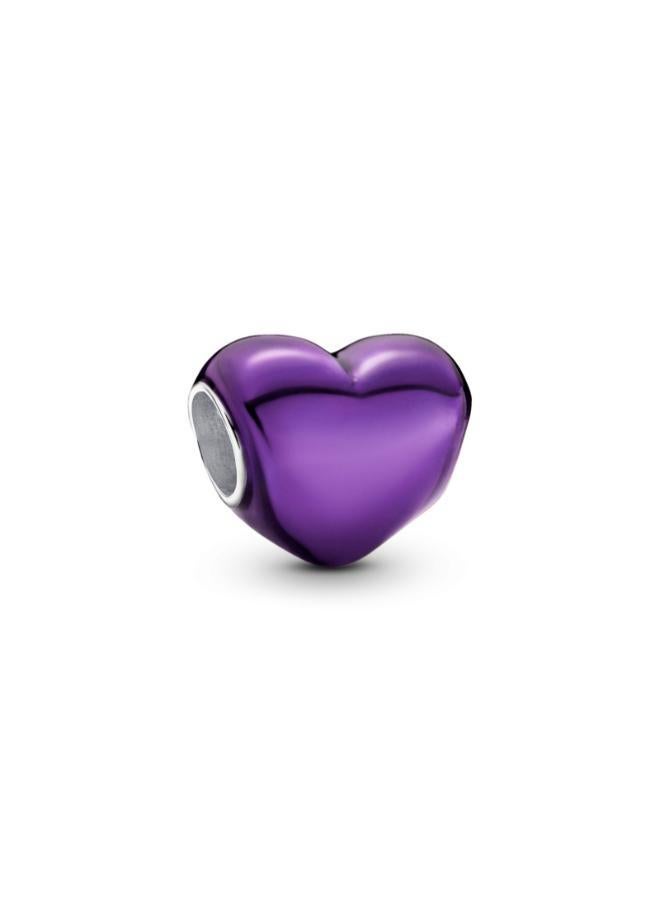 PANDORA Metallic Purple Heart Charm - Image 1