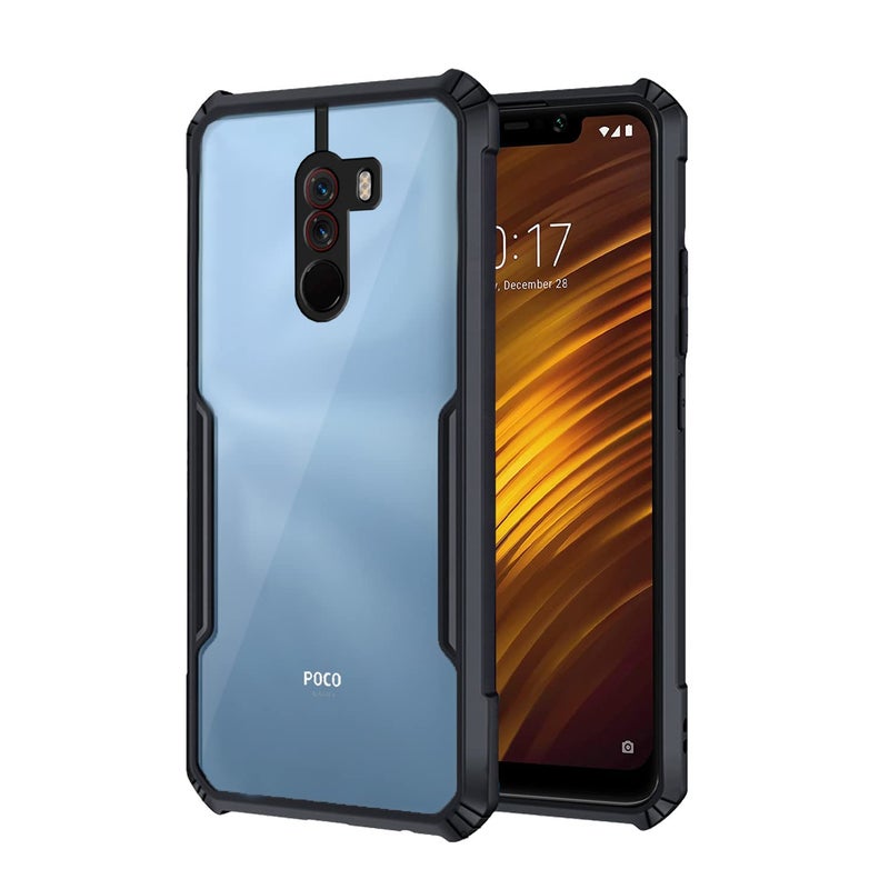 Plus Thermoplastic Polyurethane 360 Degree Protection Black Border Back Cover for Poco F1 (Black) - Image 5
