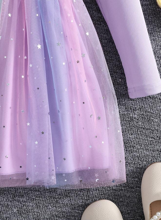 تايك تو فستان شبكي بتفاصيل كشكش وطبعة جرافيك - Image 3