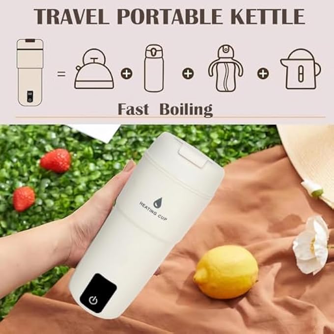 Silk Route Electric Travel Kettle 400Ml Portable Water Boiler With Temperature Control And Lcd Display Auto ShutOff And Boil Dry Protection With Keep Warm Function Pba Free Stainless Steel Kettle - Image 3