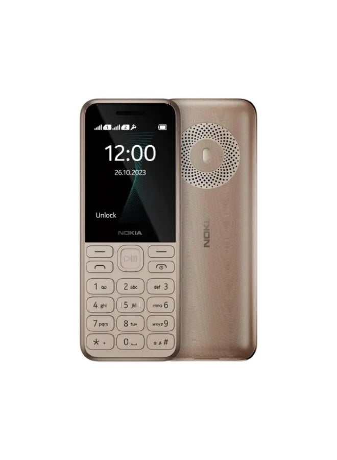 Nokia 130 Phone, Model TA-1576, 2.4-inch screen, Dual SIM, wireless FM radio, light gold color, local warranty - Image 1