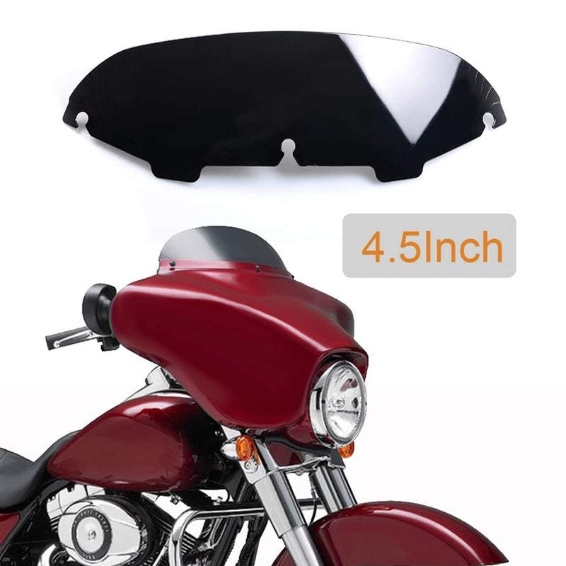 WYNMOTO Black 4.5" Windshield Windscreen Compatible for 96-13 Harley Davidson Touring Street Glide Electra Glide FLHT FLHTCU Ultra Classic Glide FLHX FLHTK Tri Glide 1996-2013 - Image 5