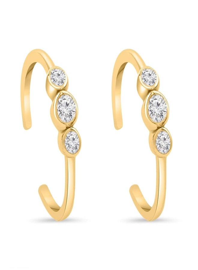 ZAVYA 925 Sterling Silver Designer Stones Gold Plated Adjustable Toe Ring | Gift for Women & Girls | With Certificate and 925 Hallmark - Image 4