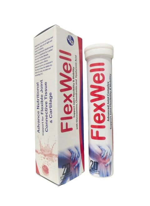 Support - Advanced Joint Flexibility & Mobility Formula with Glucosamine, Chondroitin, and Hyaluronic Acid 20 Effervescent Tablets Orange Flavour