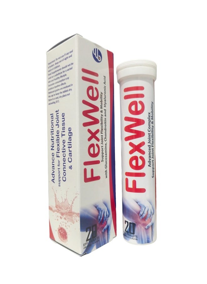 Support - Advanced Joint Flexibility & Mobility Formula with Glucosamine, Chondroitin, and Hyaluronic Acid 20 Effervescent Tablets Orange Flavour