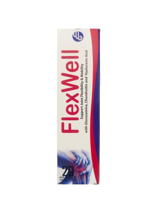 Support - Advanced Joint Flexibility & Mobility Formula with Glucosamine, Chondroitin, and Hyaluronic Acid 20 Effervescent Tablets Orange Flavour