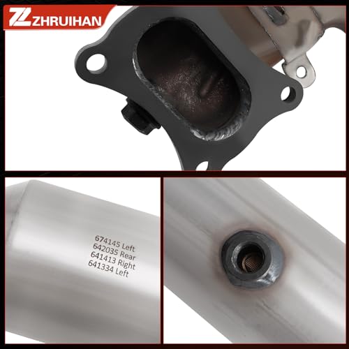 ZHRUIHAN Catalytic Converter Kit Compatible with 2008-2017 Accord、2008-2019 Odyssey、2009-2021 Pilot、Crosstour、Passport、Ridgeline & 2010-2020 MDX、RDX、RL、RXL、TL、TLX 、TSX、ZDX 3.5L V6 Engine (EPA Compliant) - Image 3