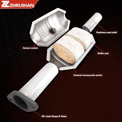 ZHRUIHAN Catalytic Converter Kit Compatible with 2008-2017 Accord、2008-2019 Odyssey、2009-2021 Pilot、Crosstour、Passport、Ridgeline & 2010-2020 MDX、RDX、RL、RXL、TL、TLX 、TSX、ZDX 3.5L V6 Engine (EPA Compliant) - Image 5