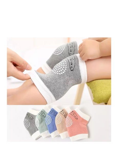 1 pair of crawling socks for children  safety protectors for the knee or elbow to protect the baby from friction and shock  multicolored childrens knee protectors