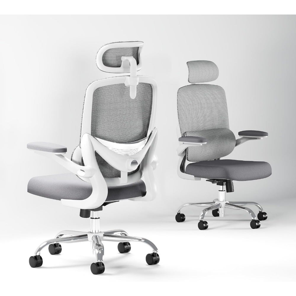 Ergonomic Mesh Office Chair with Adjustable Lumbar, Space-saving