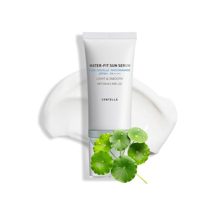 BAISEN DIARY Centella Sunscreen SPF 50 PA++++, Hyalu Cica Water-Fit Sun Serum, Lightweight Sunscreen with Centella Asiatica, Hydrating & Non-Greasy Sun Protection for Sensitive Skin