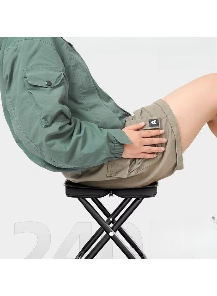 general Portable foldable outdoor camping stool 28.5cm*26.5cm*25cm black - Image 4