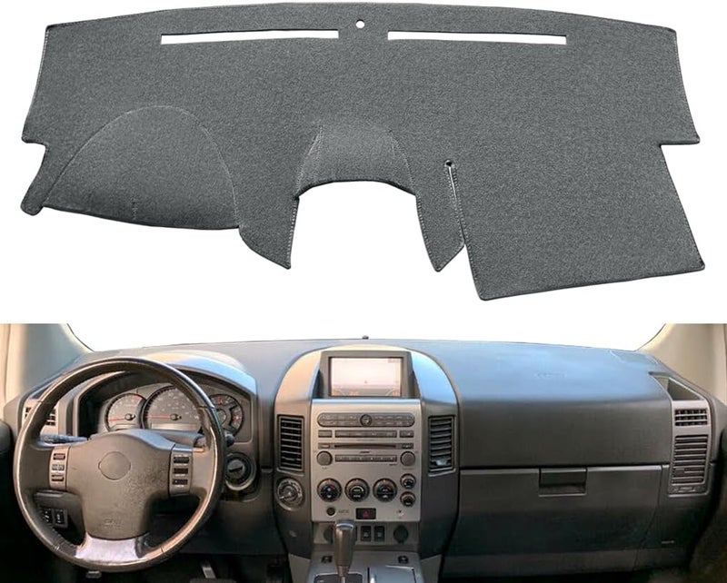 Fcovergurus Dash Cover Mat for Nissan Armada 2004-2007/Titan 2004-2012 - Gray - Image 2