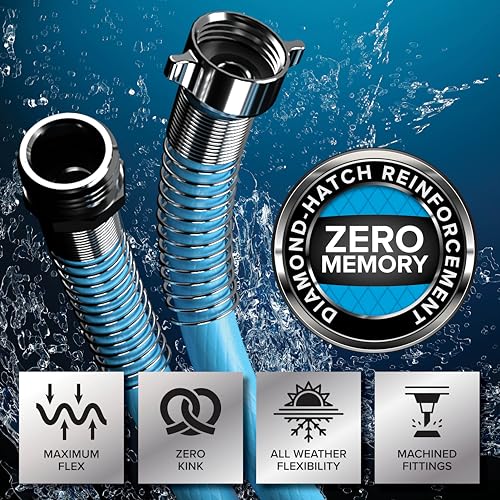 Camco خرطوم مياه الشرب كامكو إيفوفليكس بطول 4 أقدام - يتميز بتصميم مرن إضافي مع نهايات من الفولاذ المقاوم للصدأ - خالي من الرصاص، خالي من BPA وخالي من الفثالات - 5/8 بوصة (22590) - Image 5