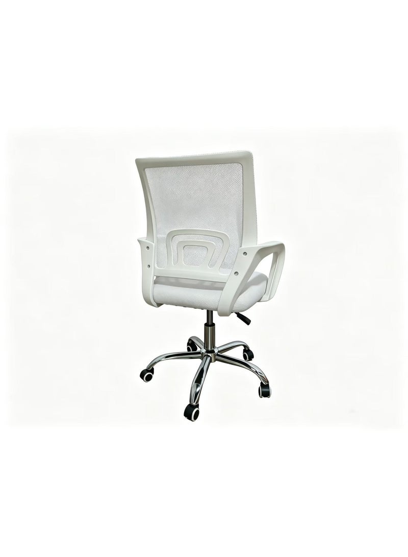 FUOE Office Chair Ergonomic Lumbar Support, High Back Mesh Computer Chair, Swivel Chair for Desk, with Armrests, Tilt Function, Wheels, Breathable Mesh, for Adult Working Study(wtite) - Image 5