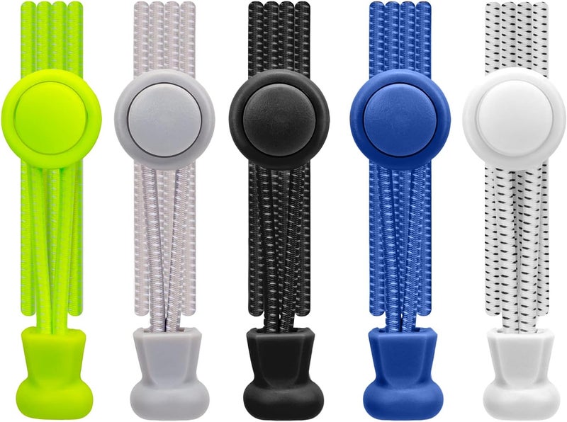 AIXMEET 1 Pair / 5 pairs No Tie Shoe Laces for adults, Elastic Shoe laces,shoelaces tieless, no tie shoelace for kids - Image 1