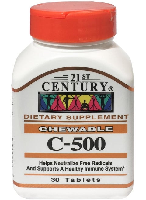 21st Century Chewable C-500 30 Tablets