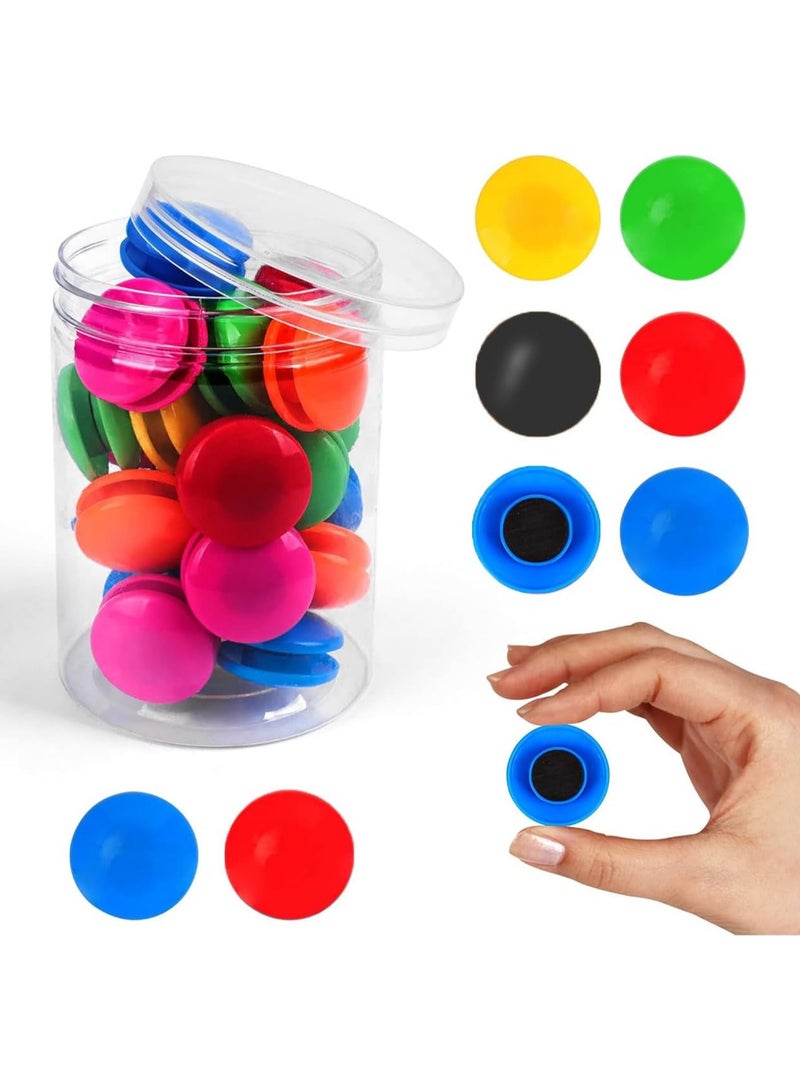 MARKQ [40 Pieces] Small Refrigerator Magnets [3 cm] - Colorful Decorative Fridge & Locker Magnets for Whiteboard, Office, Kitchen, and Map  - Image 3
