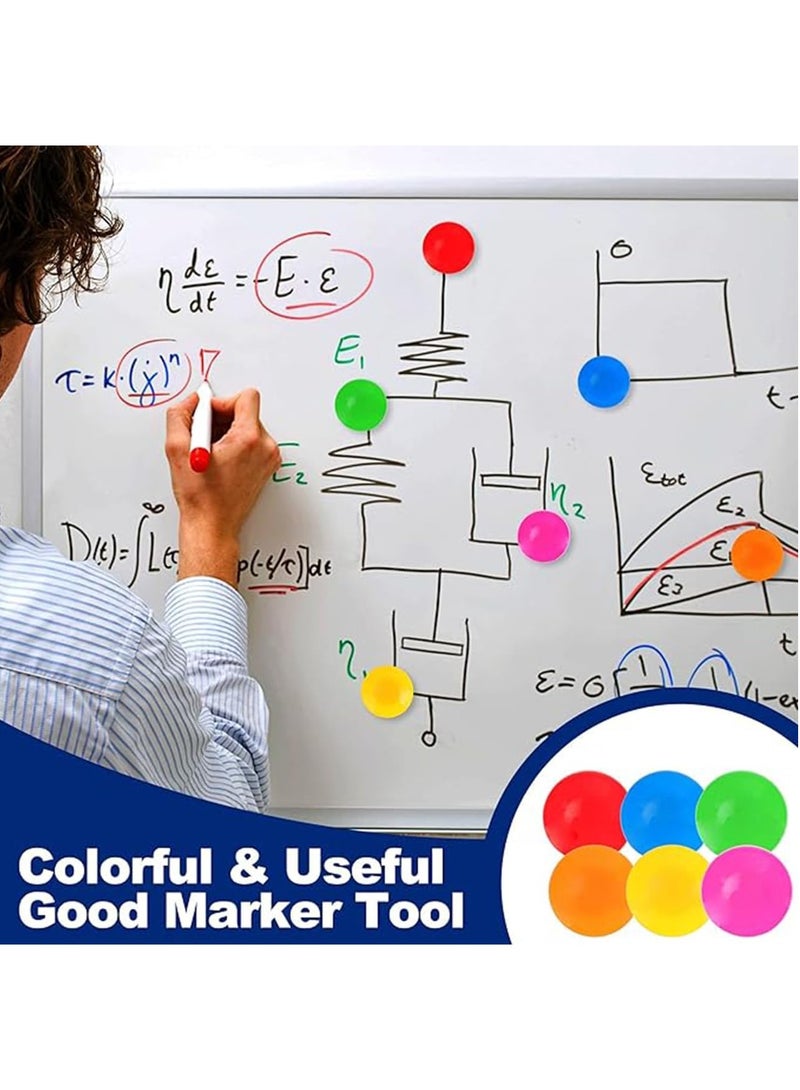MARKQ [40 Pieces] Small Refrigerator Magnets [3 cm] - Colorful Decorative Fridge & Locker Magnets for Whiteboard, Office, Kitchen, and Map  - Image 4