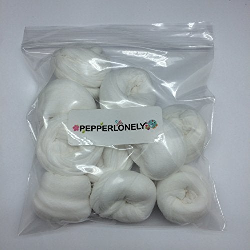 PEPPERLONELY White 10PC 23 Inch Nylon Stocking Flower Fabric for Flowers Making - White - Image 4