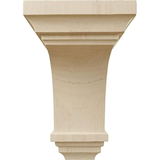 CORW03X03X06JERW WOOD CORBEL, 3 1/2"W X 3 3/4"D X 6"H, RUBBERWOOD - Image 2
