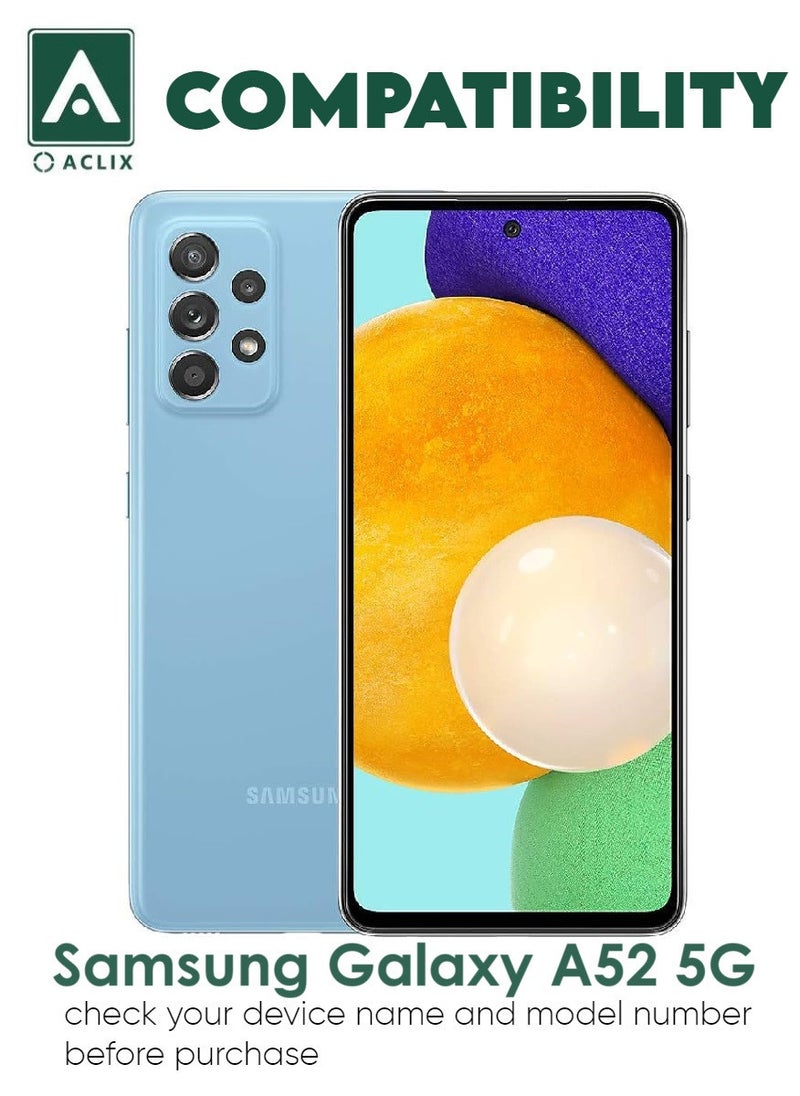 ACLIX 5 Pieces Antistatic ESD Dustproof Premium Quality High Definition Tempered Glass Screen Protector Designed For Samsung Galaxy A52 5G - Image 3