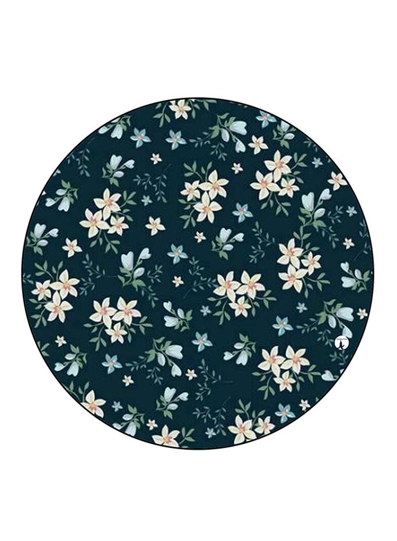 RKN Flowers Printed Mouse Pad Round  Multicolour